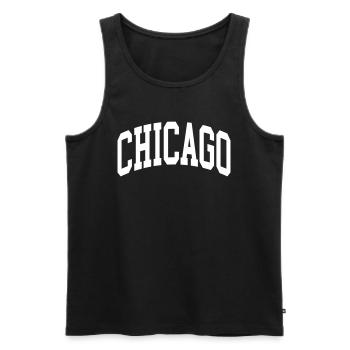 Chicago - Débardeur bio Premium Homme - noir - Devant - Michal (187cm)