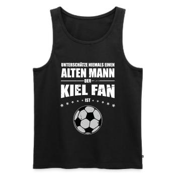 Alter Mann - Kiel Fan | Retro Vintage Design - Männer Premium Bio Tank Top - Schwarz - Vorne - AI Model Male 178 light (178cm)