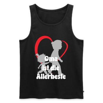 Oma ist die Allerbeste Oma mit Enkelin - Männer Premium Bio Tank Top - Schwarz - Vorne - AI Model Male 178 light (178cm)