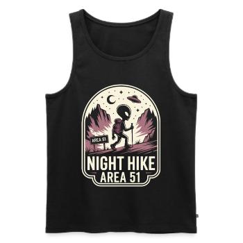 Lustige Gegend 51 Alien UFO Wanderung Wandern - Männer Premium Bio Tank Top - Schwarz - Vorne - AI Model Male 178 light (178cm)