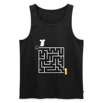 Carnival Mouse Kölsch Cologne Alaaf Costume Funny Fun - Men's Premium Organic Tank Top - black - Front - Michal (187cm)