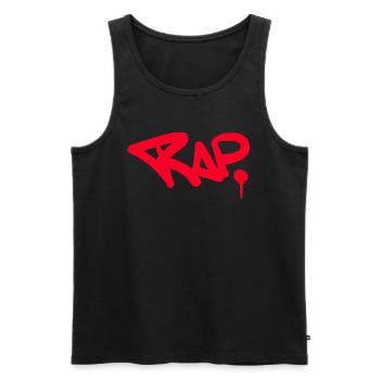 Rap Graffiti Spray Design for Fans - Men's Premium Organic Tank Top - black - Front - AI Model Male 178 light (178cm)