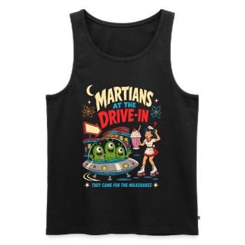 Martiens au Drive-In Diner - Débardeur bio Premium Homme - noir - Devant - Michal (187cm)