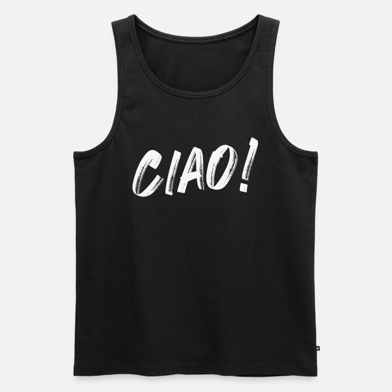 ciao - Männer Premium Bio Tank Top - Schwarz