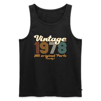 Original vintage 1978 44th birthday gift - Men's Premium Organic Tank Top - black - Front - Michal (187cm)
