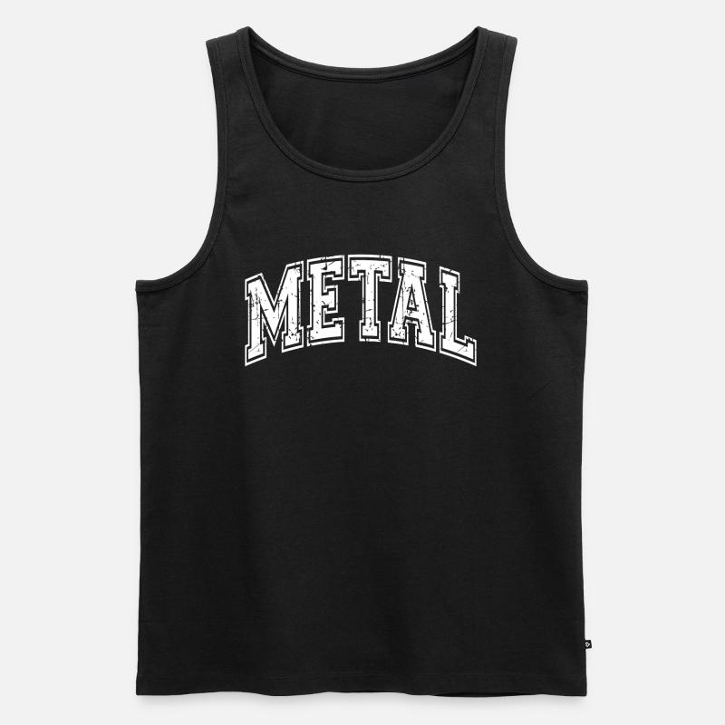 Metal - Männer Premium Bio Tank Top - Schwarz