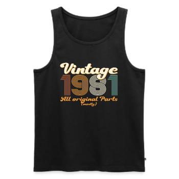 Original vintage 1981 41st birthday gift - Men's Premium Organic Tank Top - black - Front - Michal (187cm)