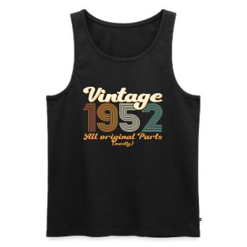 Original vintage 1952 70th birthday gift - Men's Premium Organic Tank Top - black - Front - Michal (187cm)