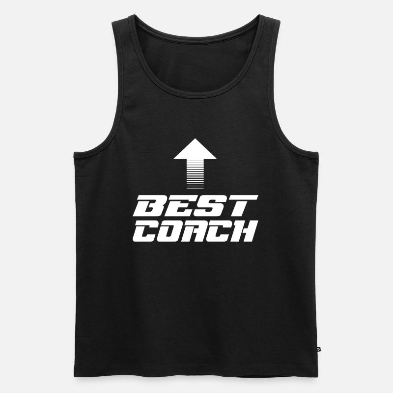 Trainer - Männer Premium Bio Tank Top - Schwarz