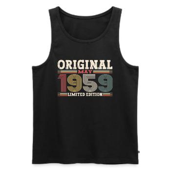 Original mai 1959 Vintage 1959 anniversaire 1959 - Débardeur bio Premium Homme - noir - Devant - Michal (187cm)