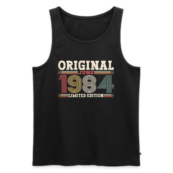 Original June 1984 Born 1984 40th Birthday 84 - Men's Premium Organic Tank Top - black - Front - Michal (187cm)