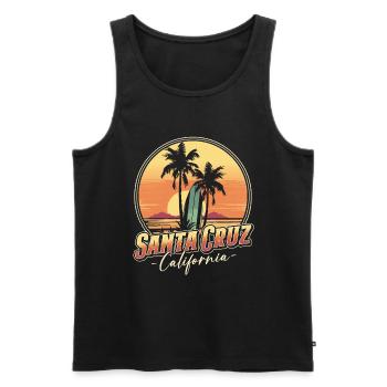 Santa Cruz, Californie - Débardeur bio Premium Homme - noir - Devant - AI Model Male 178 light (178cm)