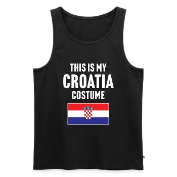 C’est mon costume de Croatie - Débardeur bio Premium Homme - noir - Devant - Michal (187cm)