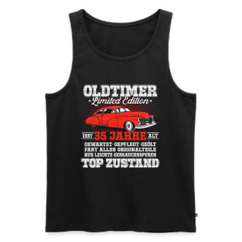Oldtimer Baujahr 35 Jahre 35 Geburtstag Geschenk - Männer Premium Bio Tank Top - Schwarz - Vorne - Michal (187cm)