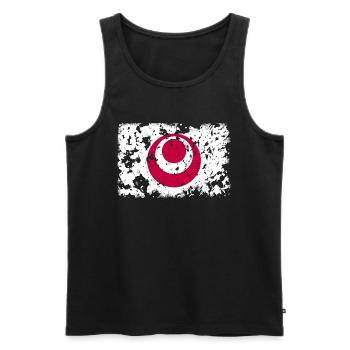 Okinawa Präfektur - Flagge Vintage - Männer Premium Bio Tank Top - Schwarz - Vorne - AI Model Male 178 light (178cm)