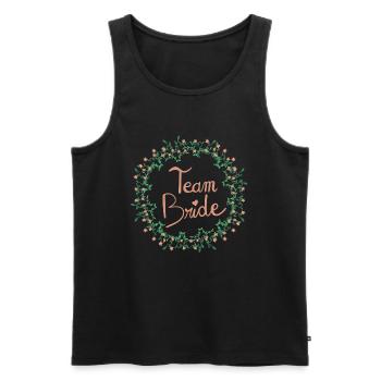 Team Braut - Junggesellinnenabschied Leben junges Mädchen - Männer Premium Bio Tank Top - Schwarz - Vorne - Michal (187cm)