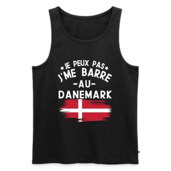 Je Peux Pas J'me Barre Au Danemark Vacances - Débardeur bio Premium Homme - noir - Devant - AI Model Male 178 light (178cm)