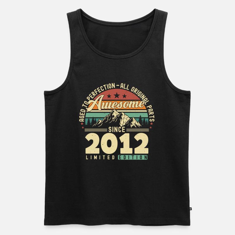 Großartig seit 2012 - Männer Premium Bio Tank Top - Schwarz