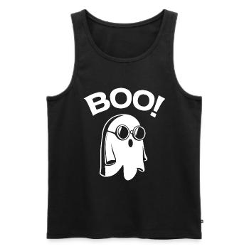 Halloween Costume Pumpkin Skeleton Horror Ghost - Men's Premium Organic Tank Top - black - Front - AI Model Male 178 light (178cm)