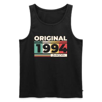 30e anniversaire mars millésime 1994 édition limitée - Débardeur bio Premium Homme - noir - Devant - Michal (187cm)