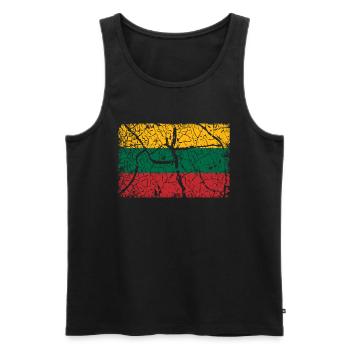 Drapeau de la Lituanie - Débardeur bio Premium Homme - noir - Devant - AI Model Male 178 light (178cm)