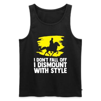 Amoureux des chevaux Équitation équestre - Débardeur bio Premium Homme - noir - Devant - Michal (187cm)