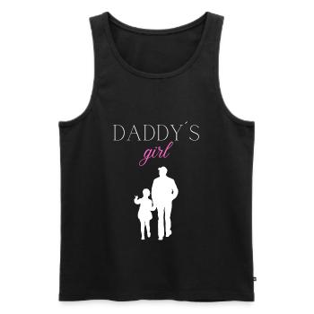 Daddys girl baby Kinder Geschenk - Männer Premium Bio Tank Top - Schwarz - Vorne - Michal (187cm)