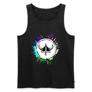 Viking Helmet - Men's Premium Organic Tank Top - black - Front - Michal (187cm)