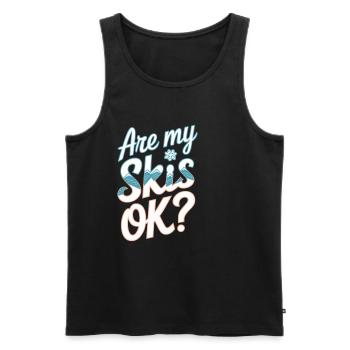 Are My Skis Ok 12 - Männer Premium Bio Tank Top - Schwarz - Vorne - Michal (187cm)