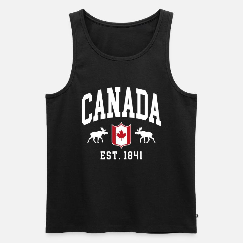 Kanada - Männer Premium Bio Tank Top - Schwarz