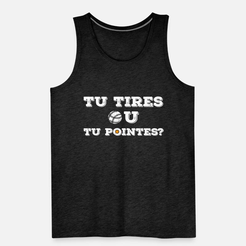 Schießen oder zeigen Sie? Humor Männer Premium Bio Tank Top
