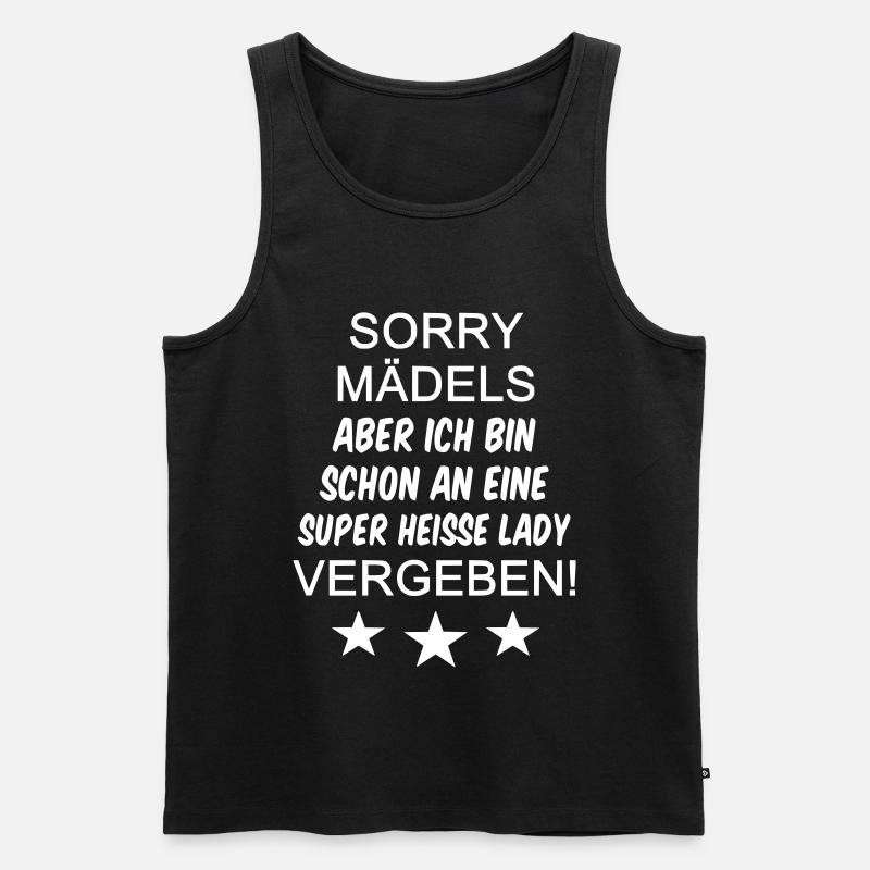 Sorry Mädels vergeben - Männer Premium Bio Tank Top - Schwarz