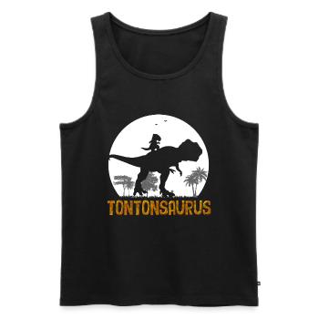 Tontonsaurus my uncle the best gift man - Men's Premium Organic Tank Top - black - Front - Michal (187cm)