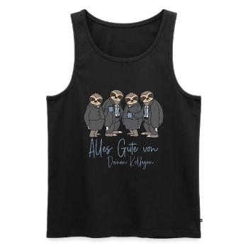 Abschied Job Arbeit Alles Gute von Deinen Kollegen - Männer Premium Bio Tank Top - Schwarz - Vorne - Michal (187cm)