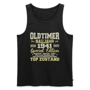 Jahrgang 1941 geboren Retro Geburtstag Vintage - Männer Premium Bio Tank Top - Schwarz - Vorne - Michal (187cm)