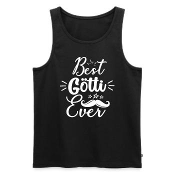 Geboren um mit Gotti reiten zu gehen Taufgotti - Männer Premium Bio Tank Top - Schwarz - Vorne - AI Model Male 178 light (178cm)