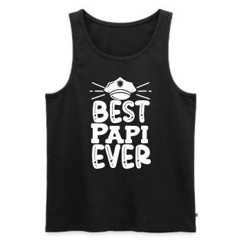 Min Papi isch de bescht best papa Switzerland - Men's Premium Organic Tank Top - black - Front - AI Model Male 178 light (178cm)