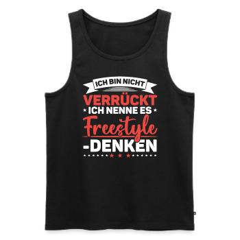 Ich Bin Nicht Verrückt - Männer Premium Bio Tank Top - Schwarz - Vorne - Michal (187cm)