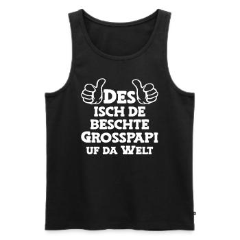 Des isch de beschte Grosspapi Opa Schweiz Opi - Männer Premium Bio Tank Top - Schwarz - Vorne - Michal (187cm)