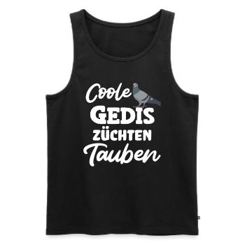Wöd Gedi Patenonkel Taubenzüchter Taufpate - Männer Premium Bio Tank Top - Schwarz - Vorne - AI Model Male 178 light (178cm)