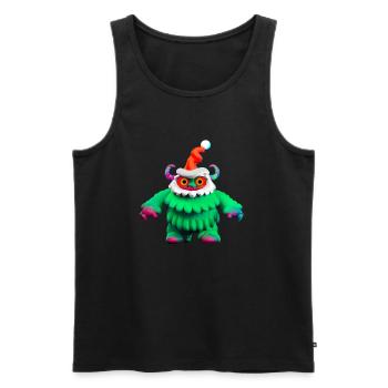 Monstre de Noël Le monstre de Xma - Débardeur bio Premium Homme - noir - Devant - Michal (187cm)