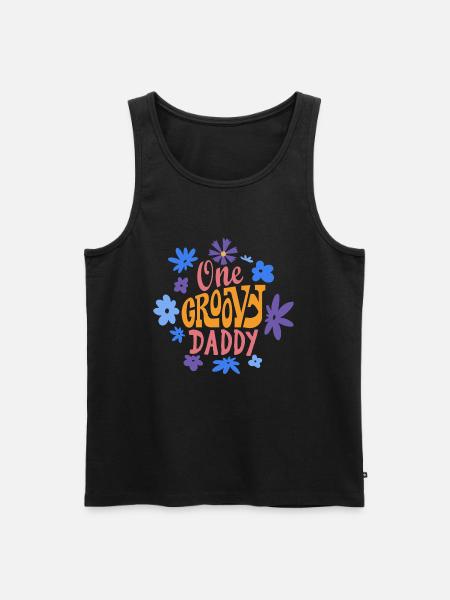 One Groovy Daddy - Men's Premium Organic Tank Top - black