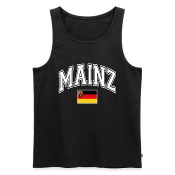 Mainz - Männer Premium Bio Tank Top - Schwarz - Vorne - Michal (187cm)