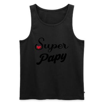 Mein Opa ist ein Uropa Geschenk Opa - Männer Premium Bio Tank Top - Schwarz - Vorne - Michal (187cm)