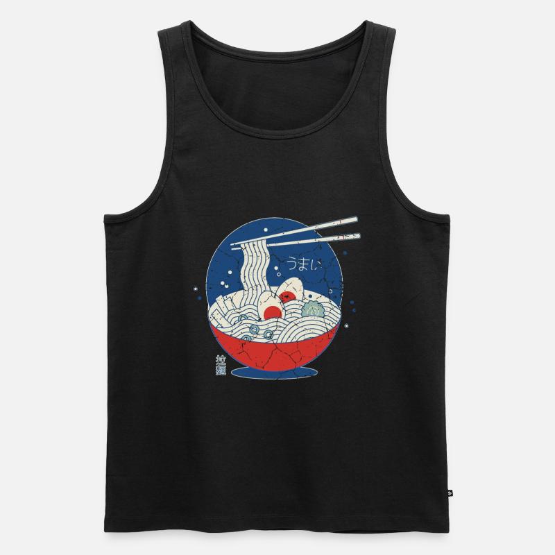 Great Ramen Wave / Great Ramen Wave Jahrgang/ Lebensmittel - Männer Premium Bio Tank Top - Schwarz