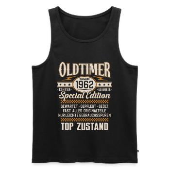 Oldtimer Baujahr Jahrgang 1962 Geburtstag - Männer Premium Bio Tank Top - Schwarz - Vorne - Michal (187cm)