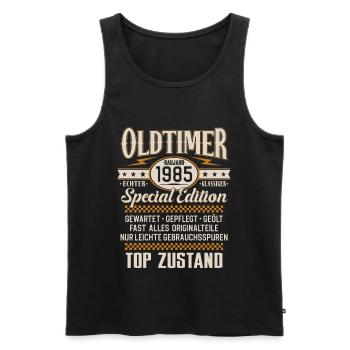 Oldtimer Baujahr Jahrgang 1985 Geburtstag Geschenk - Männer Premium Bio Tank Top - Schwarz - Vorne - AI Model Male 178 light (178cm)