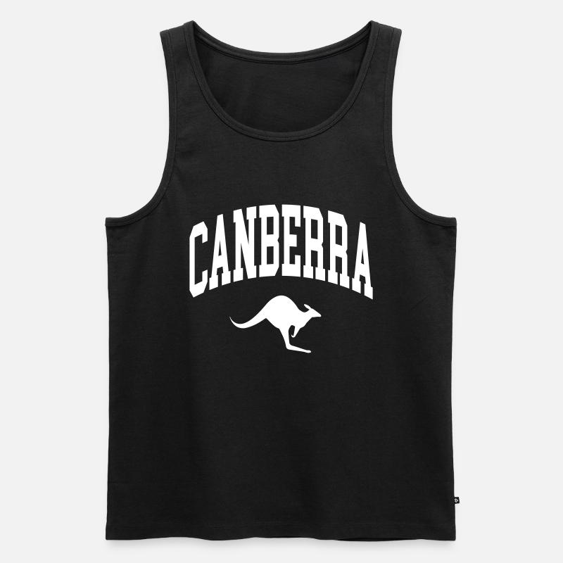 Canberra - Männer Premium Bio Tank Top - Schwarz