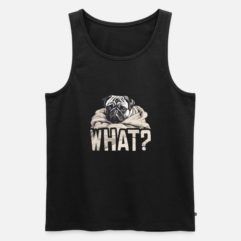 Welcher Mops? - Männer Premium Bio Tank Top - Schwarz