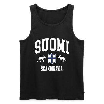 Finnland - Männer Premium Bio Tank Top - Schwarz - Vorne - Michal (187cm)